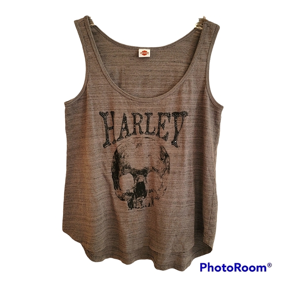 Harley Davidson Skull Tank Top - Picture 1 of 5
